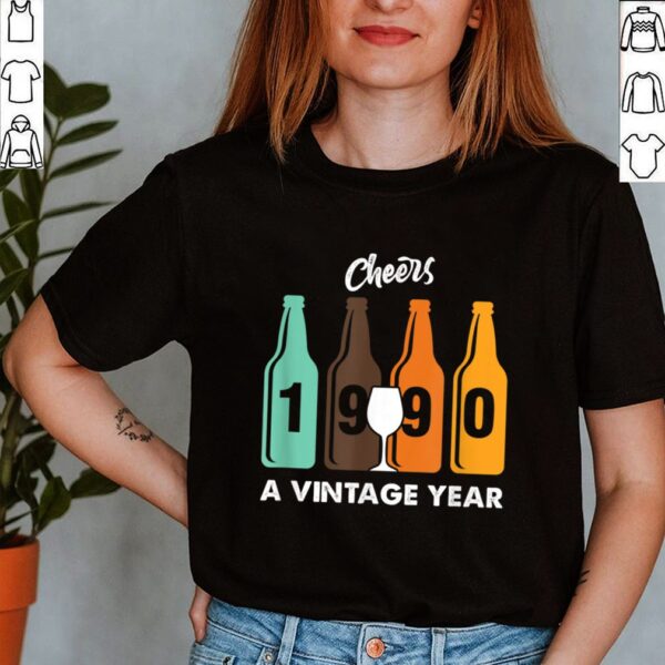 Cheers Celebration Vintage Year Of Birth Age Born In 1990 T Shirt