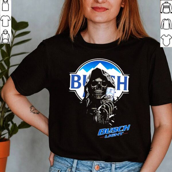 Skull Holding Busch Light Logo Shirt