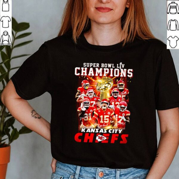 Super bowl LIV champions Kansas City Chiefs signature hoodie, sweater, longsleeve, shirt v-neck, t-shirt