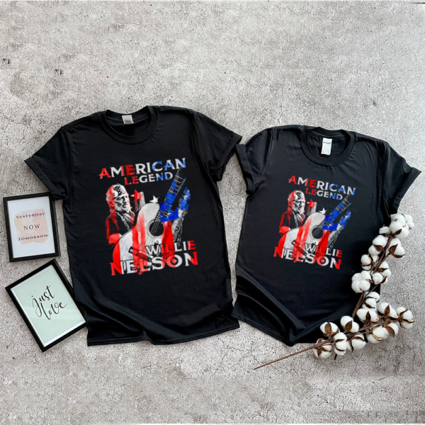American Legend Willie Nelson Flag Shirt