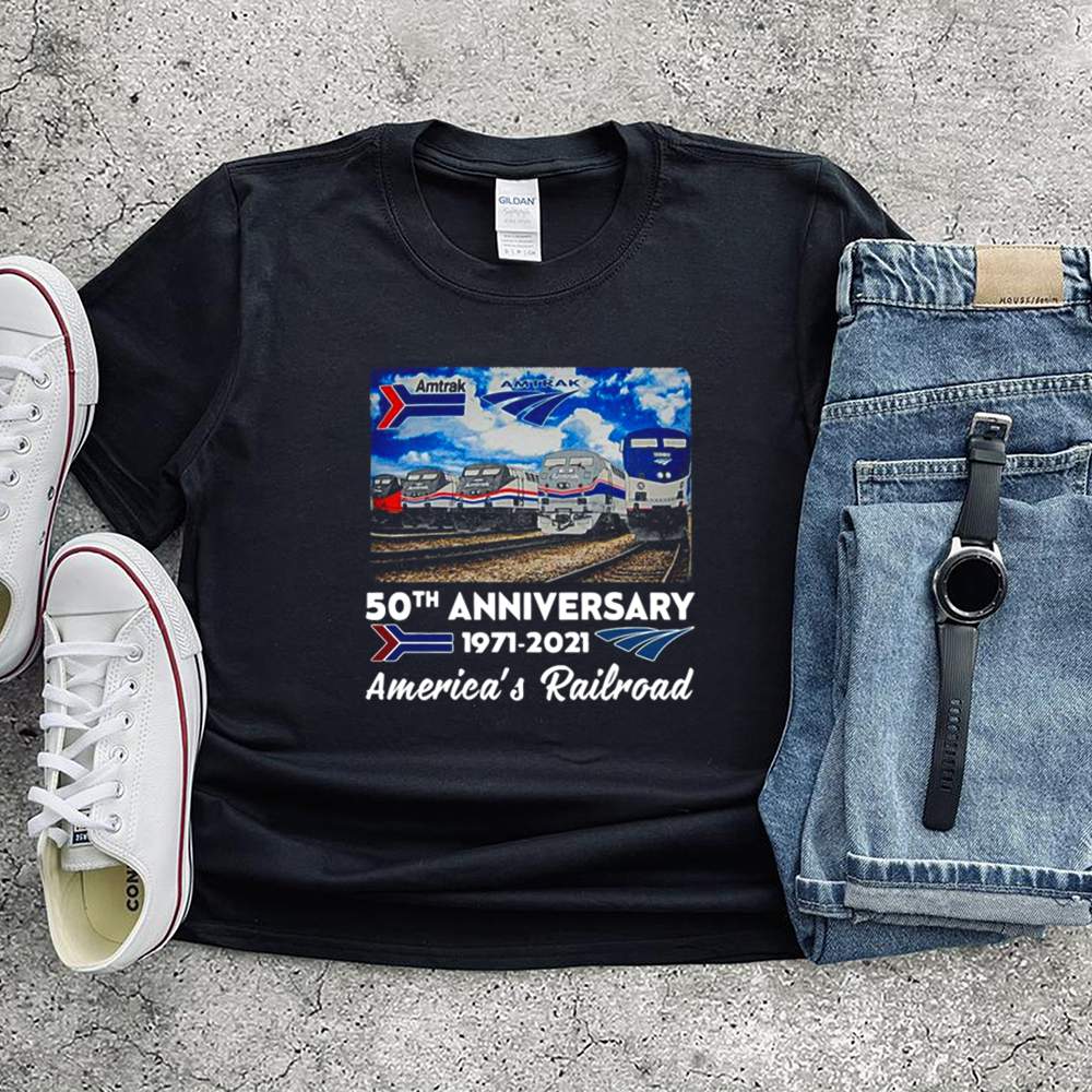Amtrak 50th Anniversary 1971 2021 Americas Railroad Shirt 2
