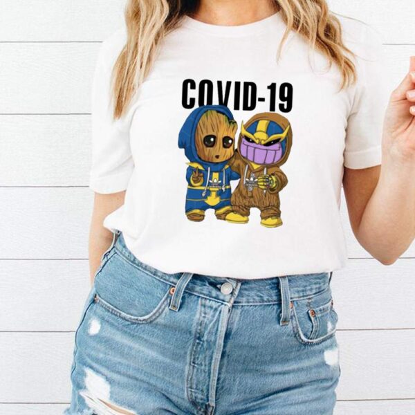 Baby groot and thanos COVID19 hoodie, sweater, longsleeve, shirt v-neck, t-shirt 3