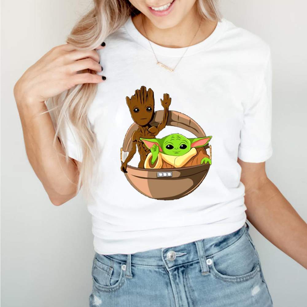 Cute Waving Baby Groot Baby Yoda In Hover Pram Gift Star Wars Guardians Of The Galaxy Shirt 6 Cute Waving Baby Groot Baby Yoda In Hover Pram Gift Star Wars Guardians Of The Galaxy Shirt 5