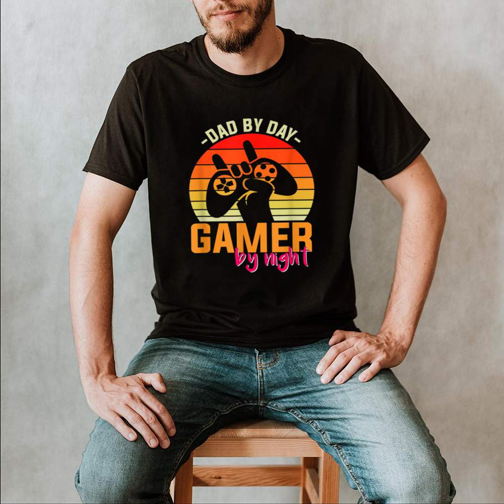 Dad By Day Gamer By Night Retro Sunset Shirts 8 Dad By Day Gamer By Night Retro Sunset shirts 7