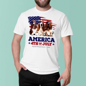 Dog American flag 4th of july independence day shirt