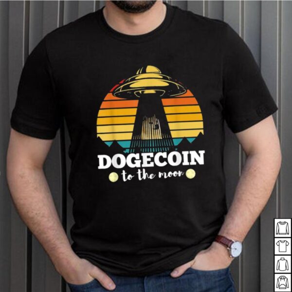 Dogecoin to the Moon Vintage Crypto BTC T Shirt