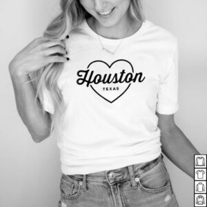 Houston Texas Love Heart Retro Script Travel America shirt