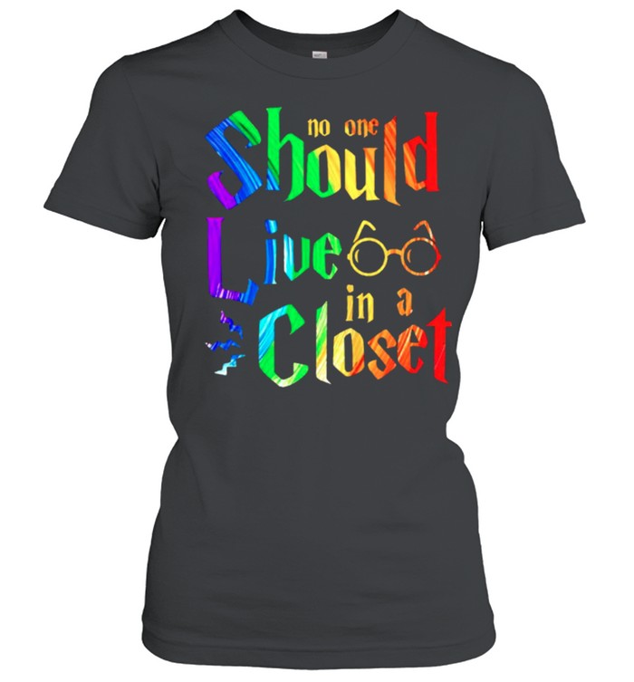 LGBT Harry Potter no one should live in a closet shirt 7