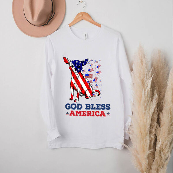 American Flag Chihuahua God Bless America Gift T shirt