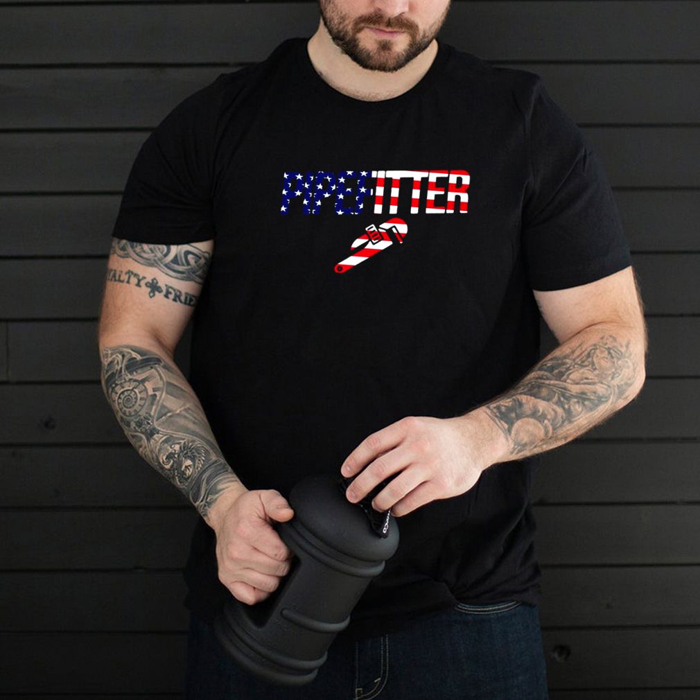 American Flag Pipefitter Pipefitting Plumbing Plumber Shirt