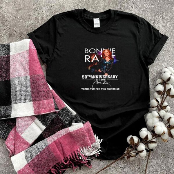 Bonnie Raitt 50th anniversary 1971 2021 thank you for the memories signature hoodie, sweater, longsleeve, shirt v-neck, t-shirt
