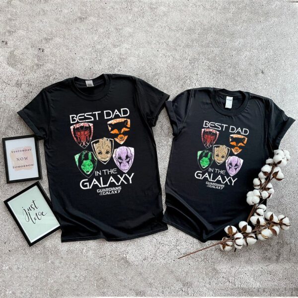 Marvel Guardians Best Dad Fathers Day Graphic T Shirt T Shirt