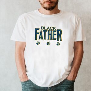 Mens Black Father Panther Fathers Day African American Dad T Shirt