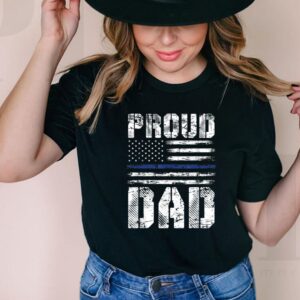 Police Officer Fathers Day Gift US Pride Police T Shirt