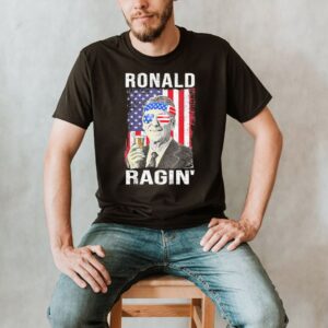 Ronald Ragin’ Reagan Funny 4th of July Drinking Shirt