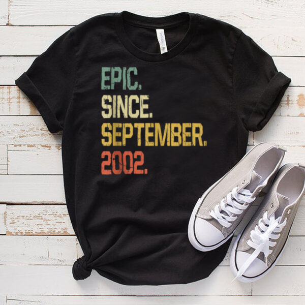 19 Years old Shirt Vintage Epic Since September 2002 hoodie, sweater, longsleeve, shirt v-neck, t-shirt