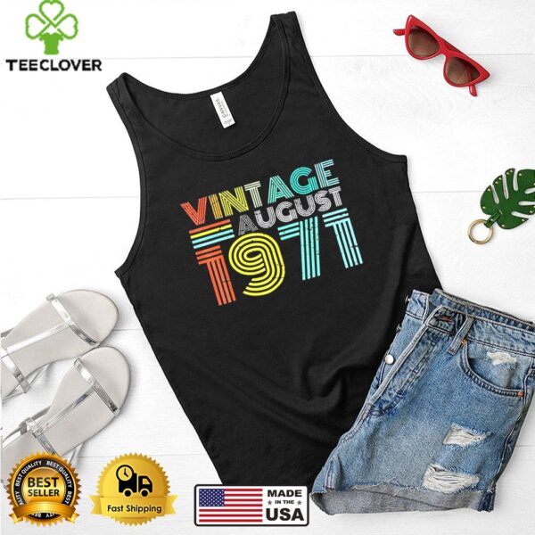 50th birthday vintage august 1971 50 years old shirt