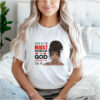Never Underestimate An Old Lady Who Is Covered By The Blood Jesus And Was Born In May Shirt