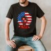 Afro Sunflower African American Flag 4th of July flower T Shirt