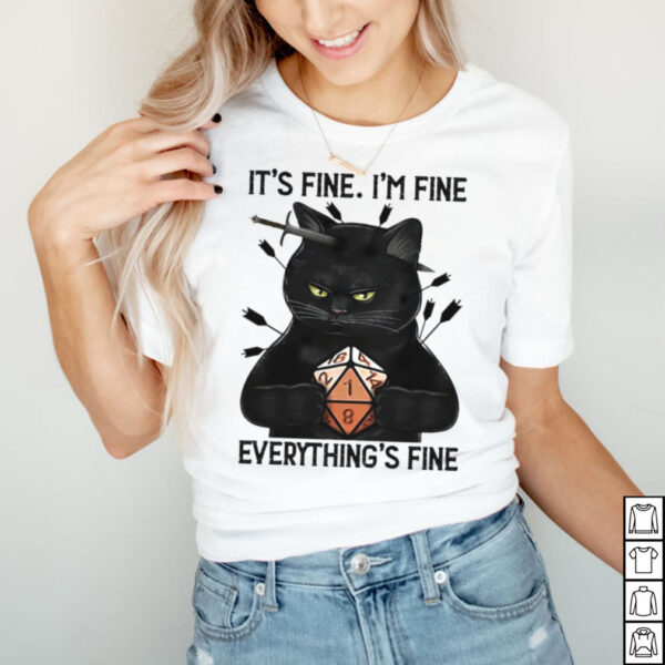 Black Cat Dungeon Its Fine Im Fine Everythings Fine hoodie, sweater, longsleeve, shirt v-neck, t-shirt
