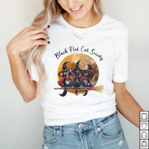 Black hat cats society witch halloween shirt