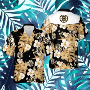 Boston Bruins NHL Hawaii Floral Hawaii Shirt Fireball Button Hawaiian Shirt Summer hoodie, sweater, longsleeve, shirt v-neck, t-shirt 2