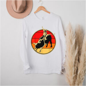Bull Riding Vintage Sunset T Shirt