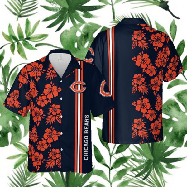 Chicago Bears NFL Hawaii Floral Hawaii Shirt Fireball Button Hawaiian Shirt Summer hoodie, sweater, longsleeve, shirt v-neck, t-shirt Family Summer Summer