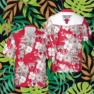 Chicago Bulls NBA Hawaii Floral Hawaii Shirt Fireball Button Hawaiian Shirt Summer hoodie, sweater, longsleeve, shirt v-neck, t-shirt Family Summer Summer 3
