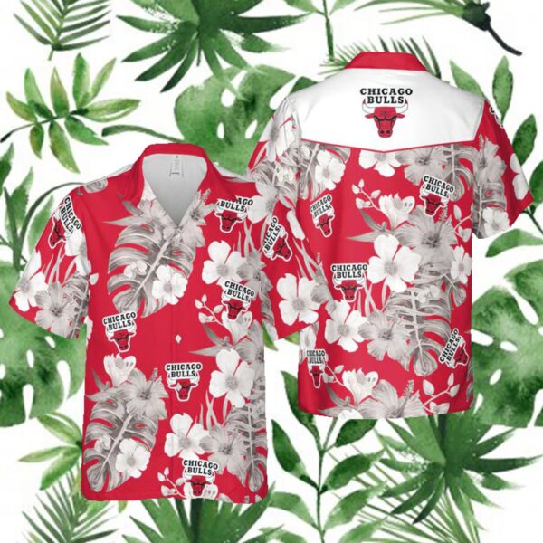 Chicago Bulls NBA Hawaii Floral Hawaii Shirt Fireball Button Hawaiian Shirt Summer hoodie, sweater, longsleeve, shirt v-neck, t-shirt Family Summer Summer