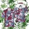Colorado Avalanche NHL Hawaii Floral Hawaii Shirt Fireball Button Hawaiian Shirt