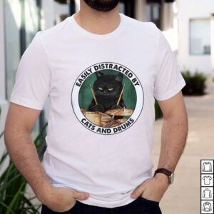 Easily distracted by cats and drums shirt 1 Easily distracted by cats and drums shirt