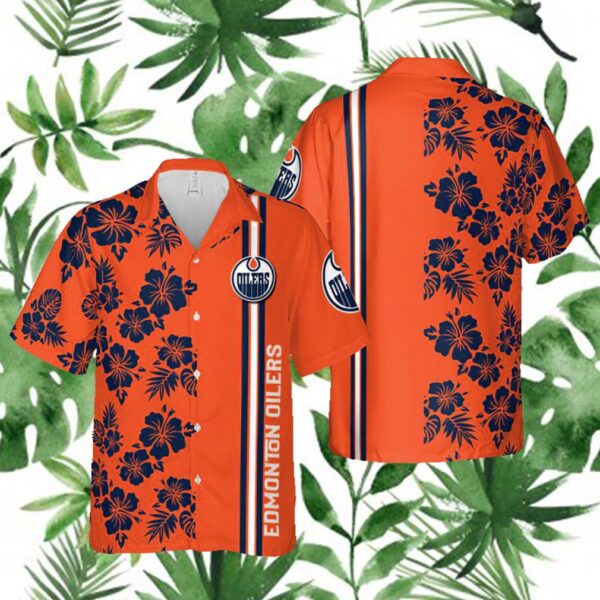 Edmonton Oilers NHL Hawaii Floral Hawaii Shirt