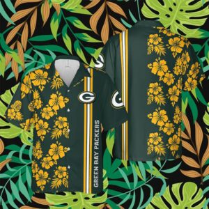 Green Bay Packers NFL Hawaii Floral Hawaii Shirt Fireball Button Hawaiian Shirt Summer hoodie, sweater, longsleeve, shirt v-neck, t-shirt Family Summer Summer 2
