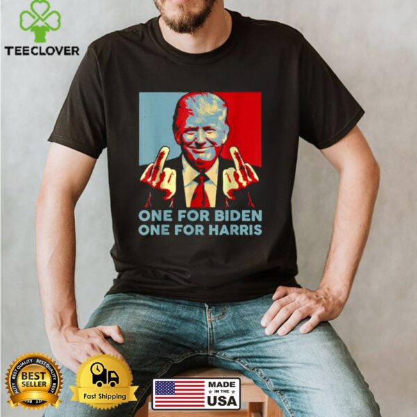 One for biden one for harris Trump Middle Finger Biden Harris Republican T Shirt