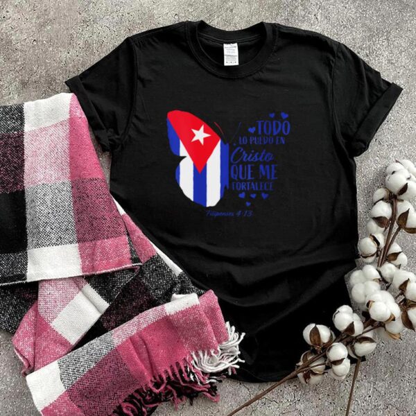 Regalos Cristianos Mujeres Mariposa Cristo Bandera Cubana hoodie, sweater, longsleeve, shirt v-neck, t-shirt