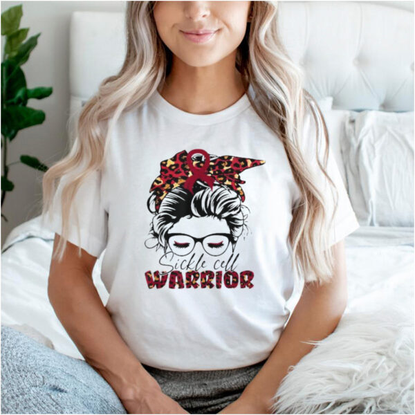 Sickle cell burgundy bandana warrior T Shirt