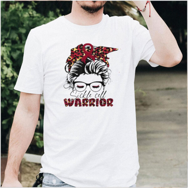 Sickle cell burgundy bandana warrior T Shirt