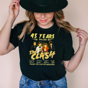 45 Years 1976 2021 The Clash Signature Thank You For The Memories T shirt