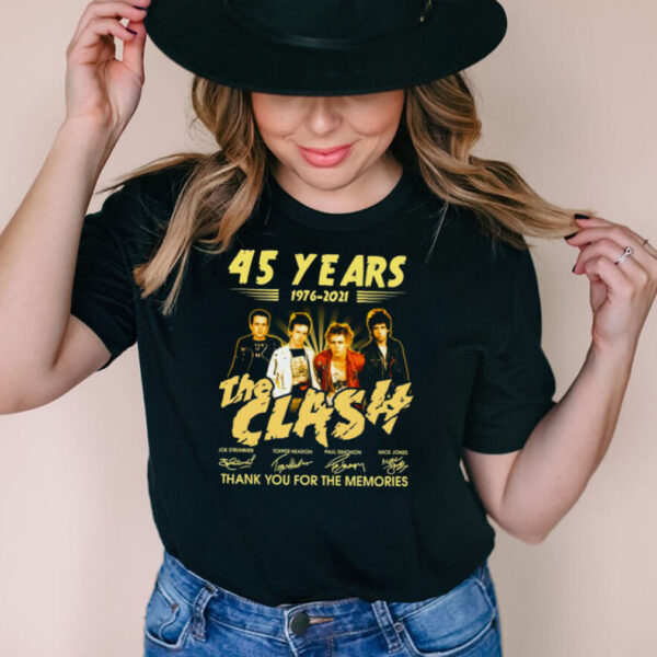 45 Years 1976 2021 The Clash Signature Thank You For The Memories T hoodie, sweater, longsleeve, shirt v-neck, t-shirt