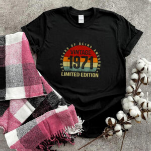 50 Years of Being Awesome Vintage 1971 50 Years Old 50th Birthday T Shirt