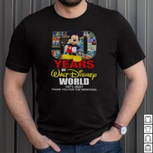 50 years of walt disney 1971 2021 thank you for the memories shirt