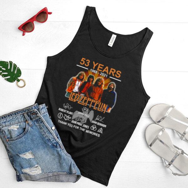 53 Years 1968 2021 Led Zeppelin Signature Thank You For The Memories T shirt