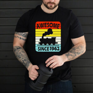 59th Birthday Train Awesome Since 1962 Age 59 Vintage T shirt