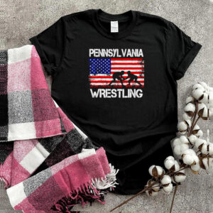 American Flag Pennsylvania Wrestling Vintage T shirt