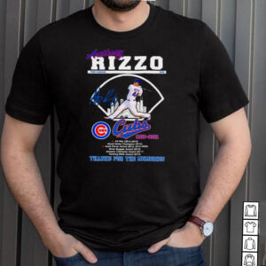 Anthony Rizzo Cubs 2012 2021 Thank You For The Memories Shirt