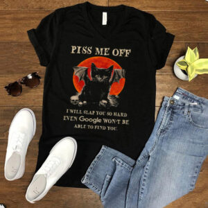 Black Cat piss me off I slap you so hard even google wont be able to find you Halloween hoodie, sweater, longsleeve, shirt v-neck, t-shirt