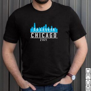 Blue Chicago 2021 Skyline Marathon T shirt
