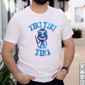 Blue Tiki Man Tropical Hawaiian Vibes Distressed Vintage T Shirt