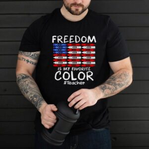 Freedom is my favorite color teacher American flag hoodie, tank top, sweater and long sleeve